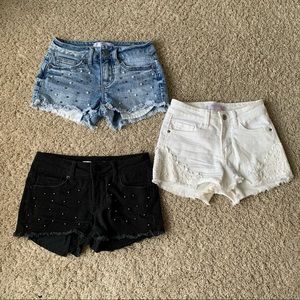 Bundle Lot 3 No Boundaries Pearl Jean Shorts XS